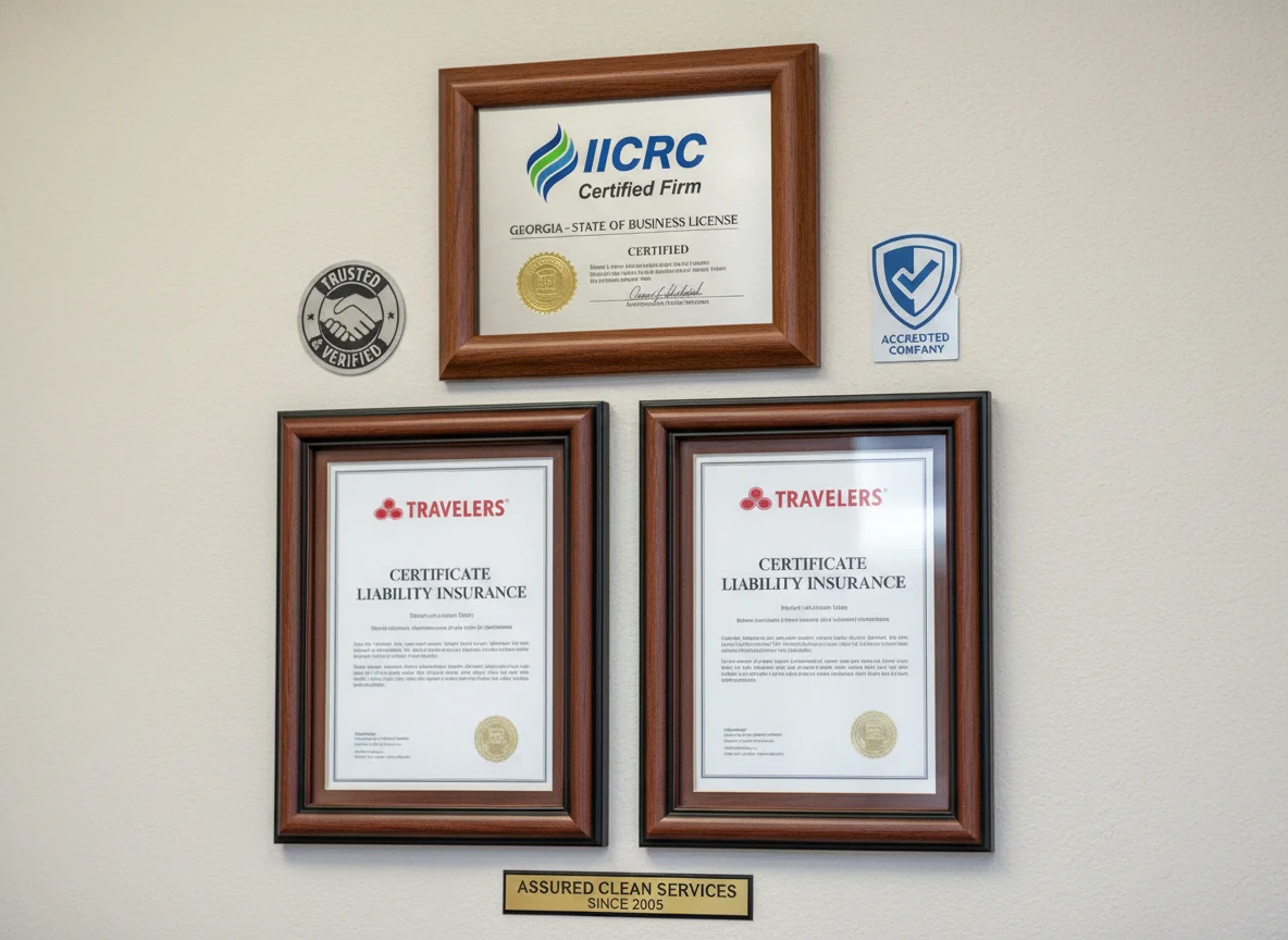 Professional certifications and licenses for mold remediation company