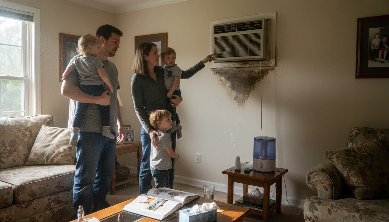 Georgia family concerned about dark staining on wall near air vent