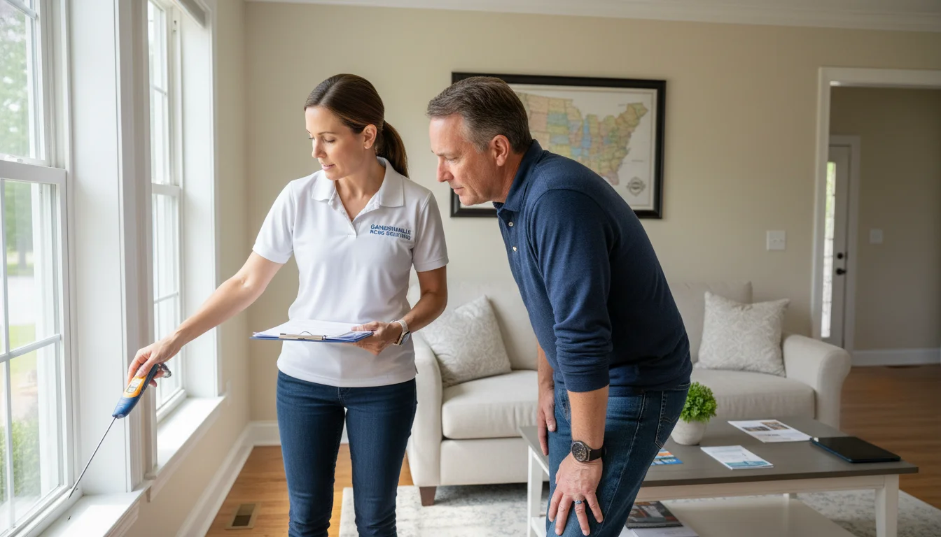 Mold remediation professional providing a free estimate consultation in Gainesville, GA