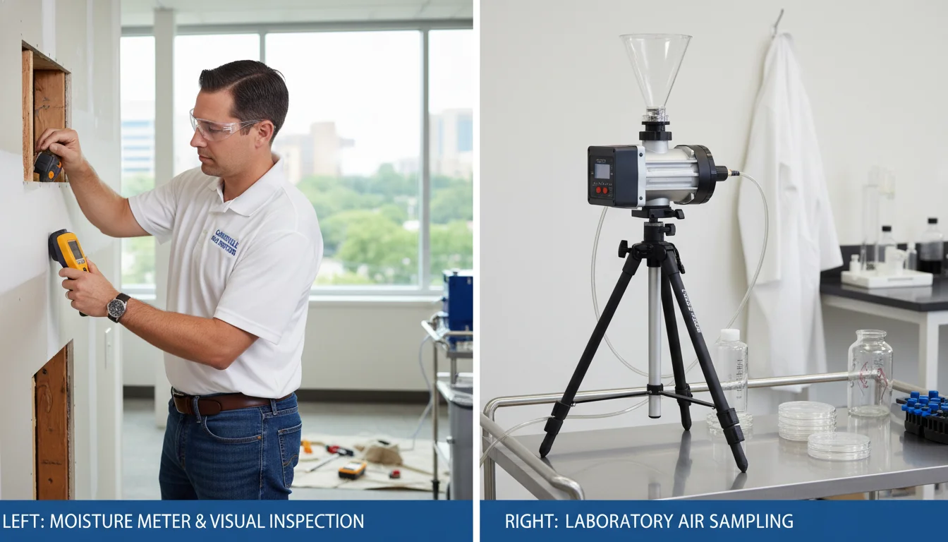 Comparison of mold inspection tools and air sampling equipment