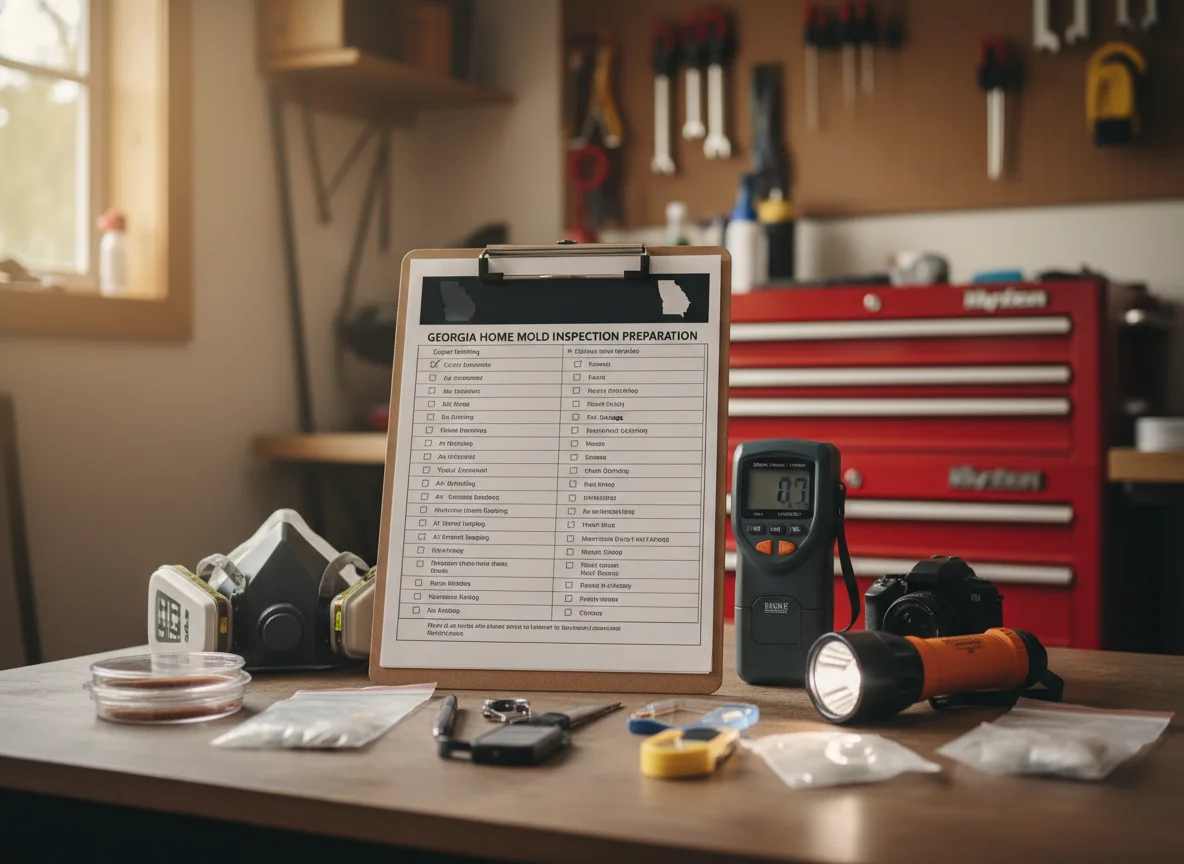 Mold inspector's checklist and tools for Georgia home inspection
