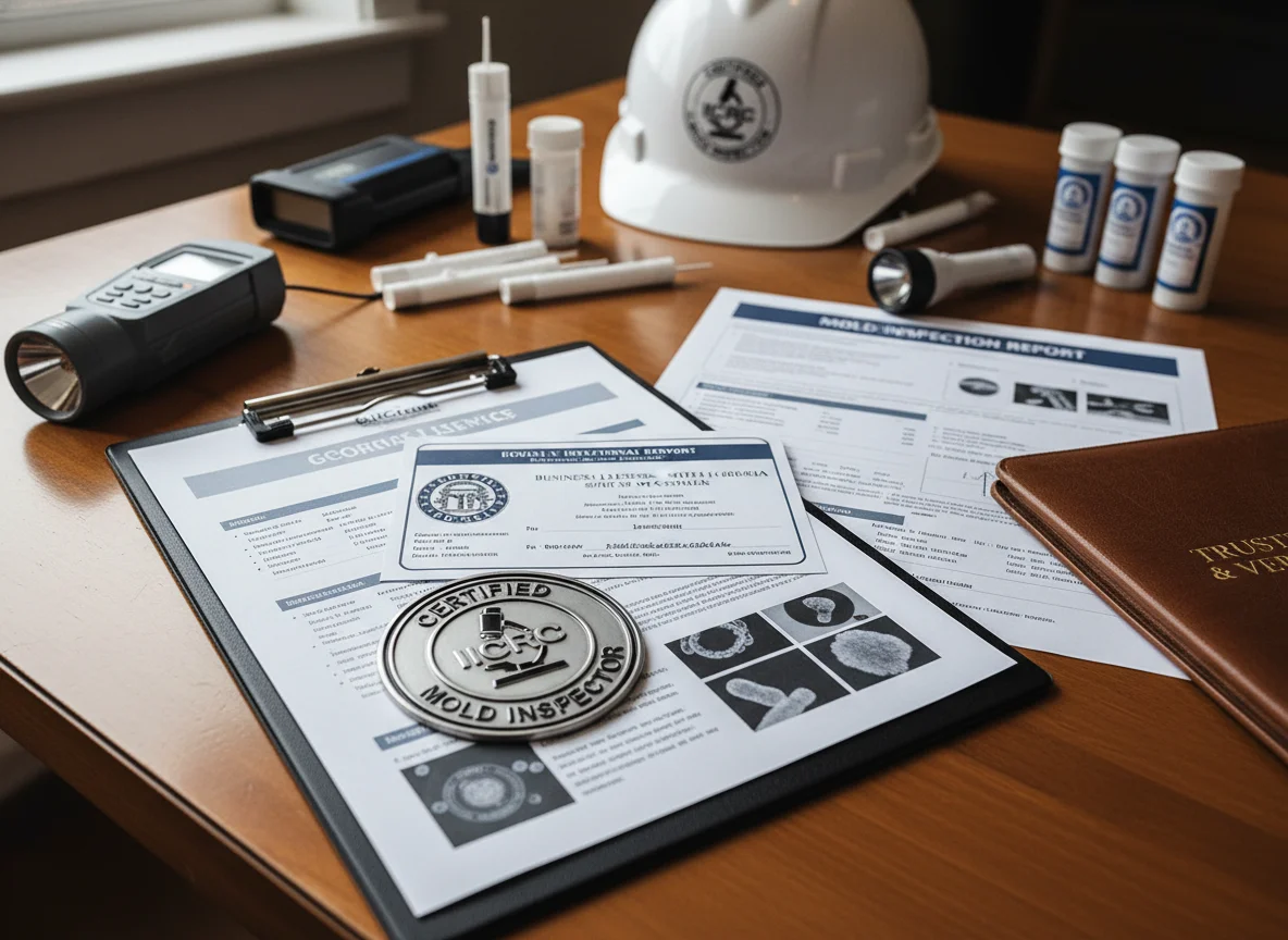 Professional certification and inspection report for mold remediation