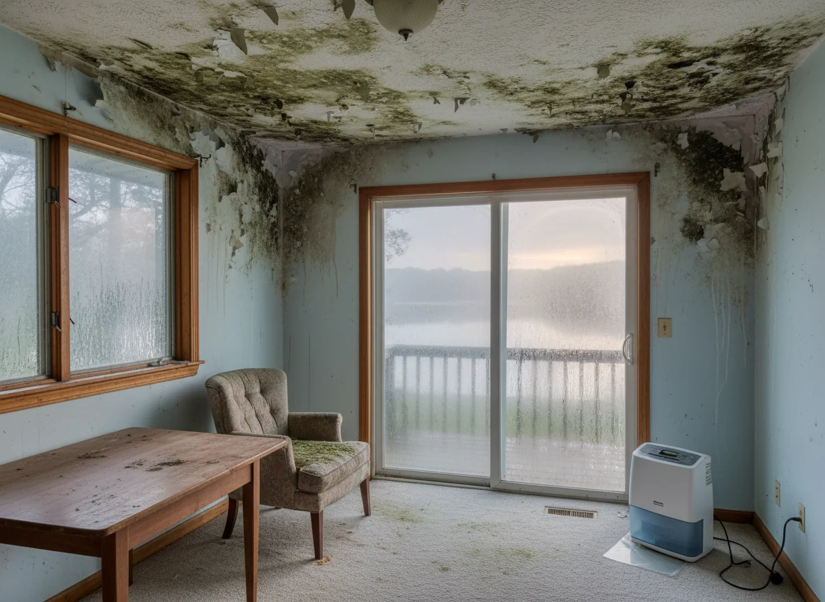 Humidity damage in Lake Lanier vacation rental in Chestnut Mountain, GA