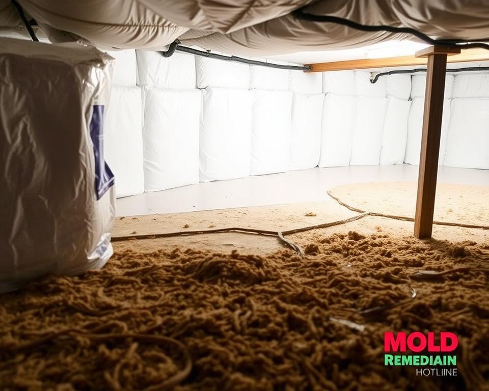 crawl space encapsulation for fungus prevention