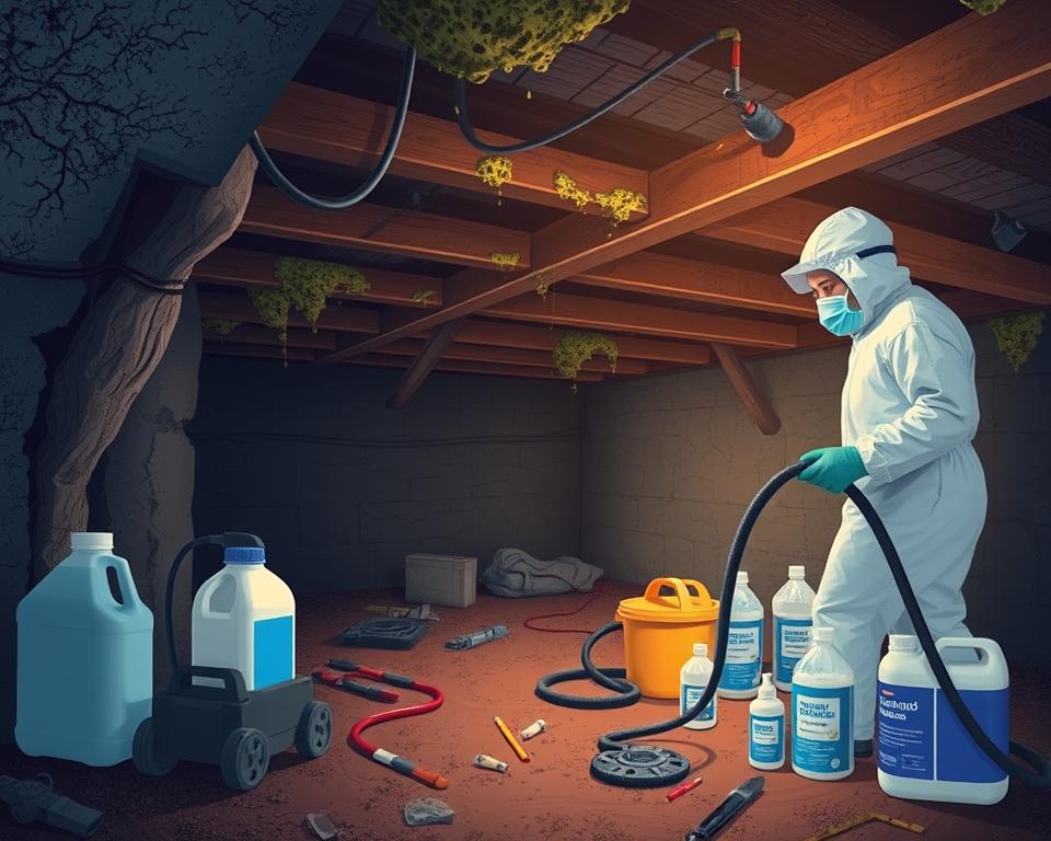 crawl space fungus treatment