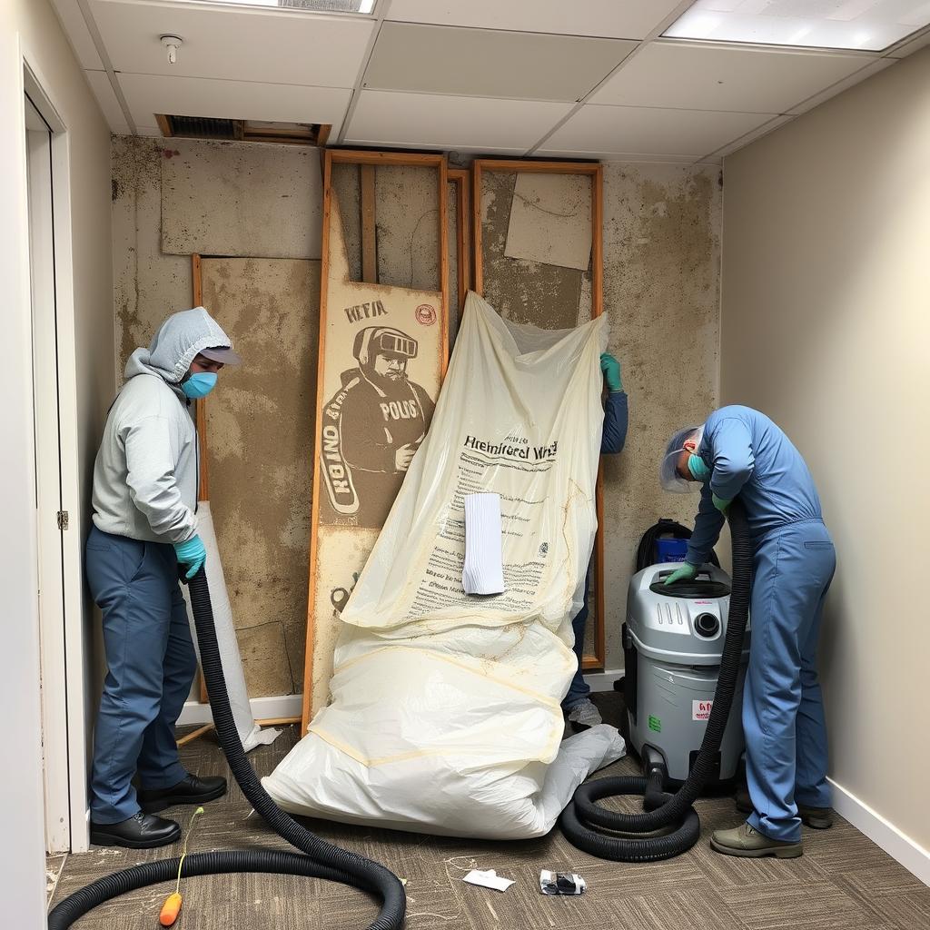 Careful removal of mold-contaminated office materials Careful removal of mold-contaminated office materials