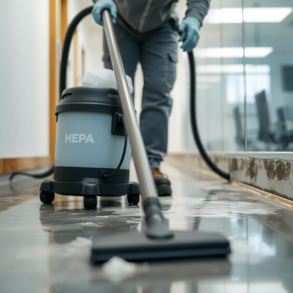 Cleaning and disinfection during office mold remediation Cleaning and disinfection during office mold remediation