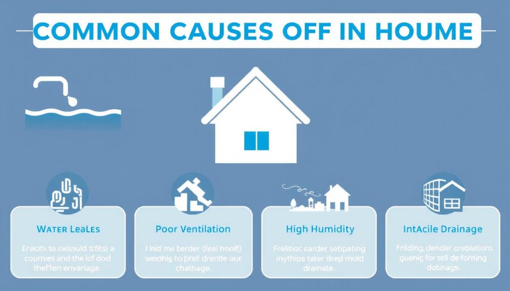Common causes of mold growth in homes requiring pre-purchase mold inspection for homeowners