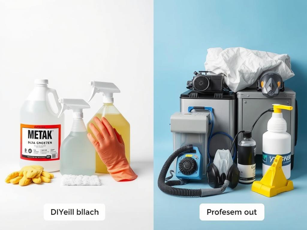 Comparison of DIY cleaning supplies versus professional certified stachybotrys mold remediation equipment Comparison of DIY cleaning supplies versus professional certified stachybotrys mold remediation equipment