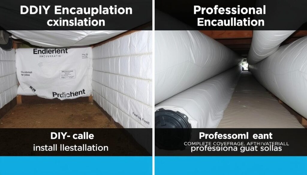 DIY vs professional crawl space mold encapsulation comparison DIY vs professional crawl space mold encapsulation comparison