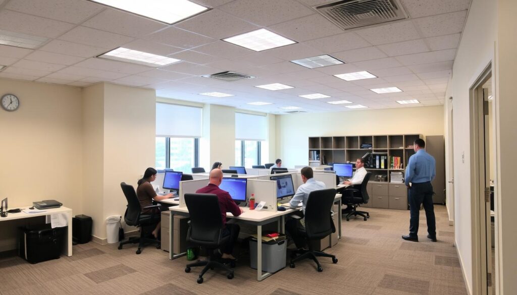 Successful office mold remediation with business continuing operations Successful office mold remediation with business continuing operations