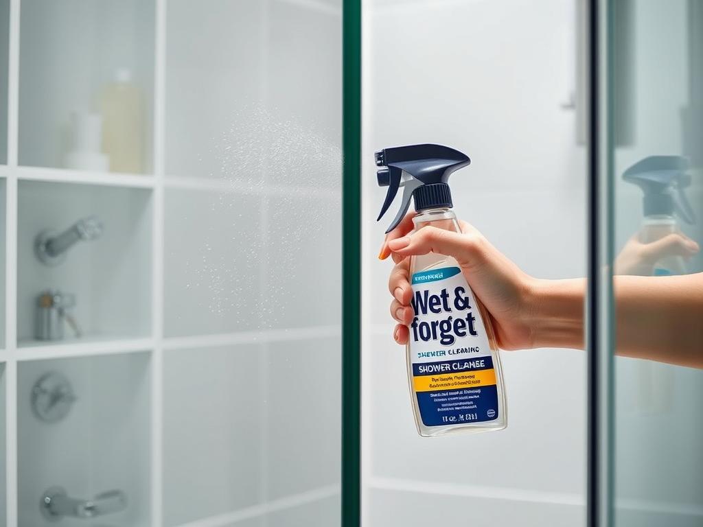 Wet & Forget Shower Cleaner bottle with spray application Wet & Forget Shower Cleaner bottle with spray application