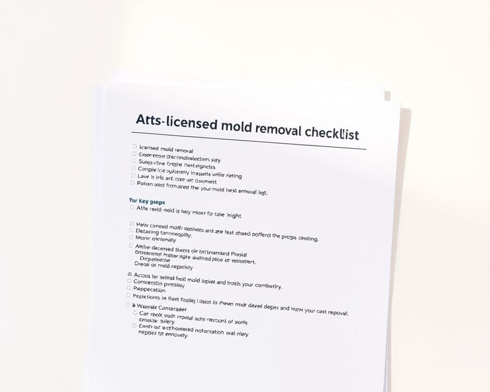 licensed mold removal contractor checklist