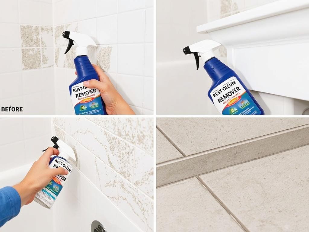 Rust-Oleum Mold & Mildew Remover being used on multiple surface types showing versatility Rust-Oleum Mold & Mildew Remover being used on multiple surface types showing versatility