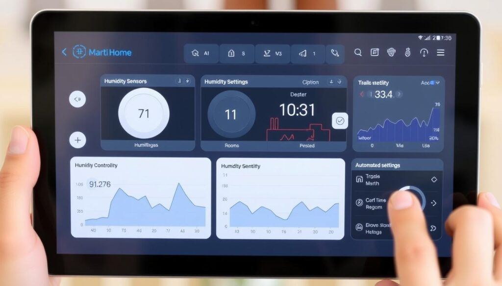 Smart humidity control system with multiple sensors throughout a home