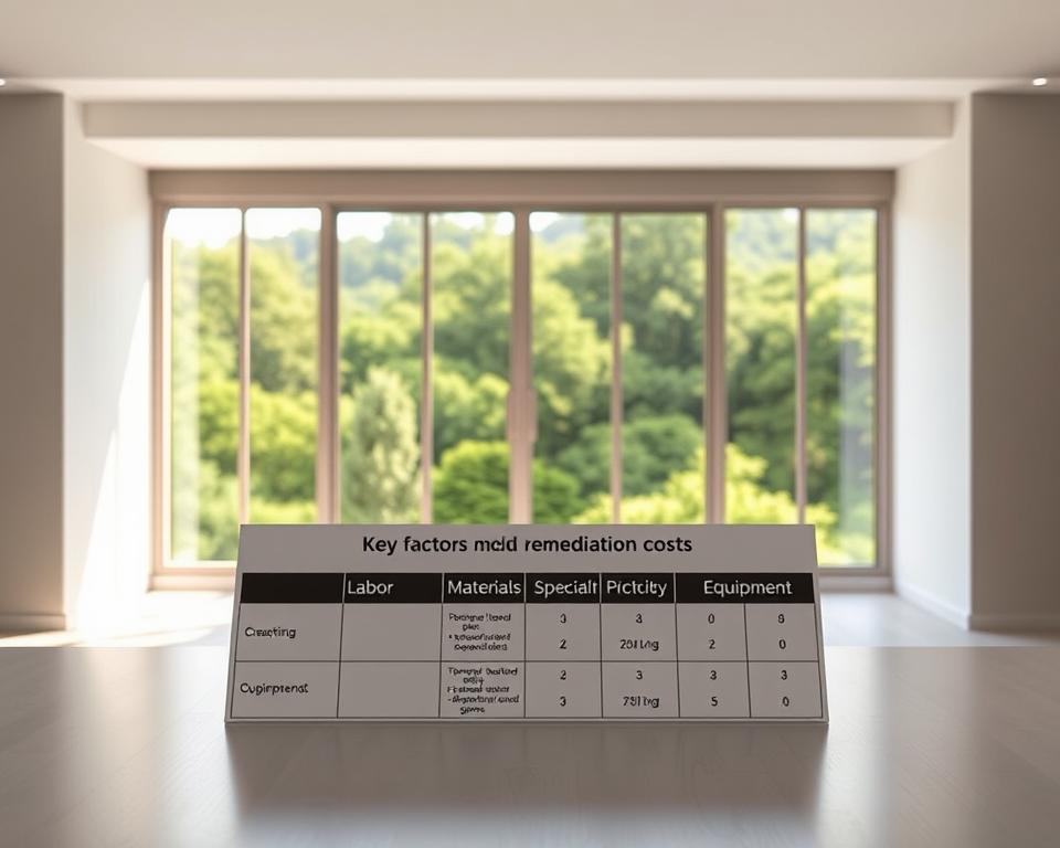 mold remediation cost factors