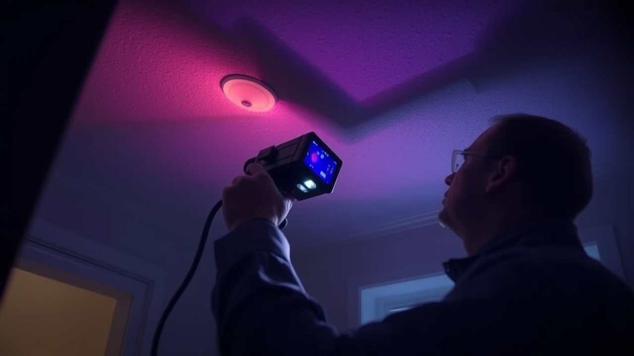 using thermal imaging to detect hidden mold spores