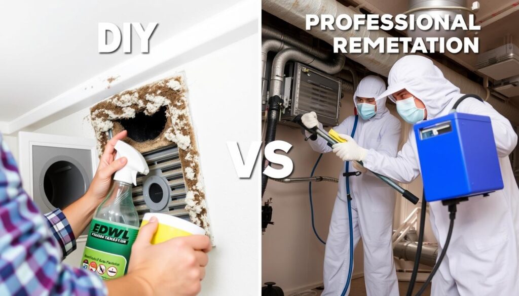 Comparison between DIY and professional hvac mold remediation cost Comparison between DIY and professional hvac mold remediation cost