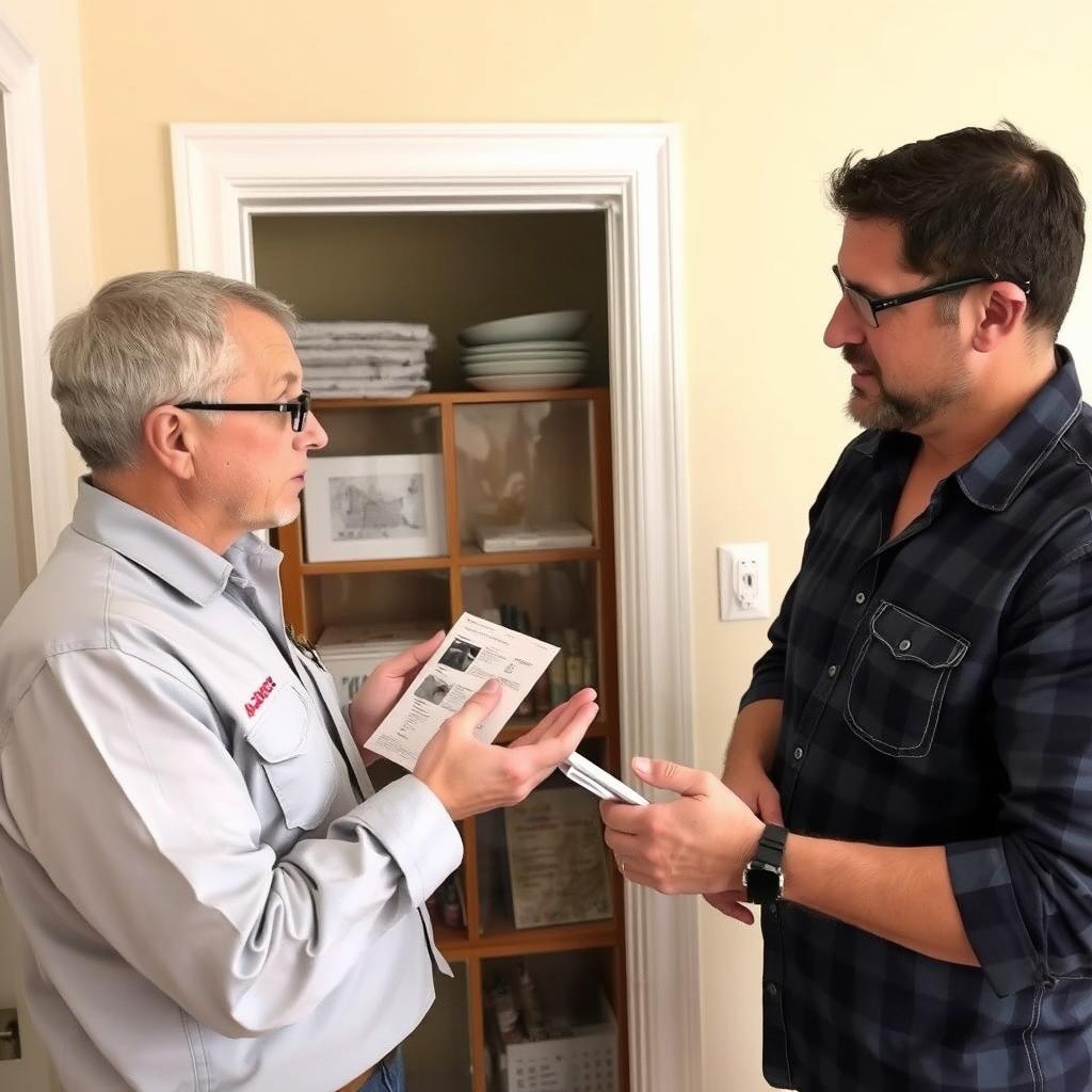 Expert providing education during free mold testing Expert providing education during free mold testing