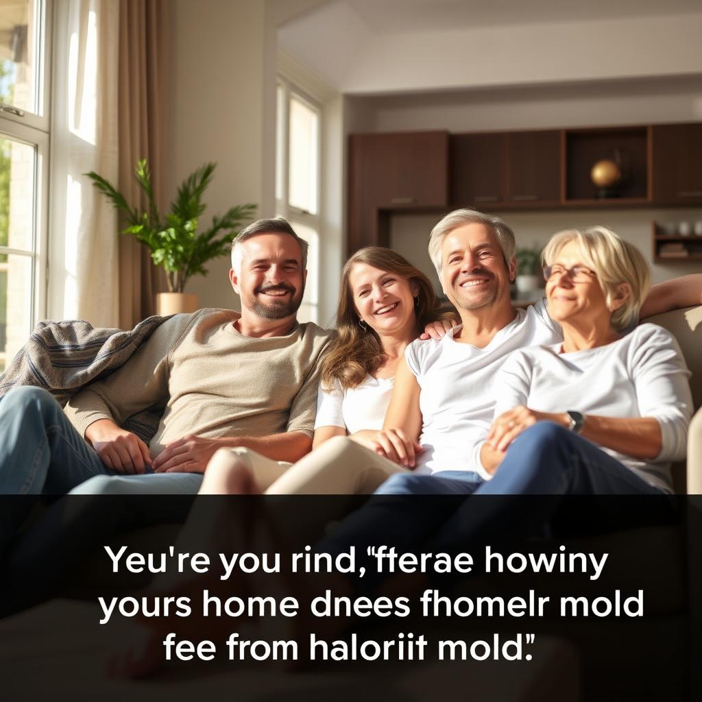 Family breathing clean air after free mold testing and remediation Family breathing clean air after free mold testing and remediation