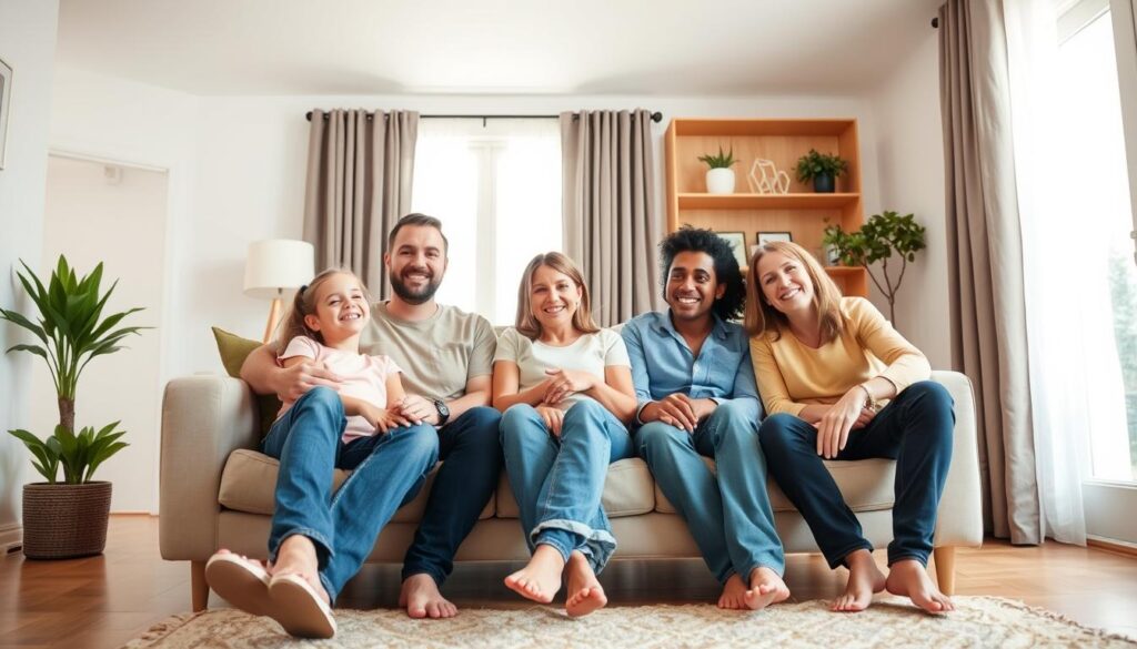 Family enjoying healthy mold-free home environment after free mold inspection Family enjoying healthy mold-free home environment after free mold inspection