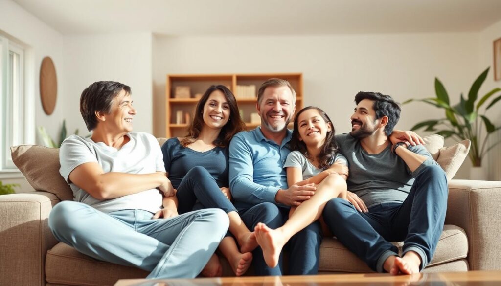 Family enjoying their healthy, mold-free home after a free mold evaluation Family enjoying their healthy, mold-free home after a free mold evaluation