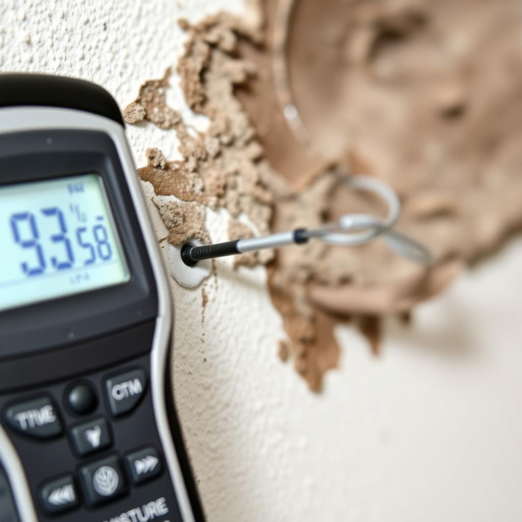 Moisture meters used to detect hidden moisture during Level 2 mold remediation
