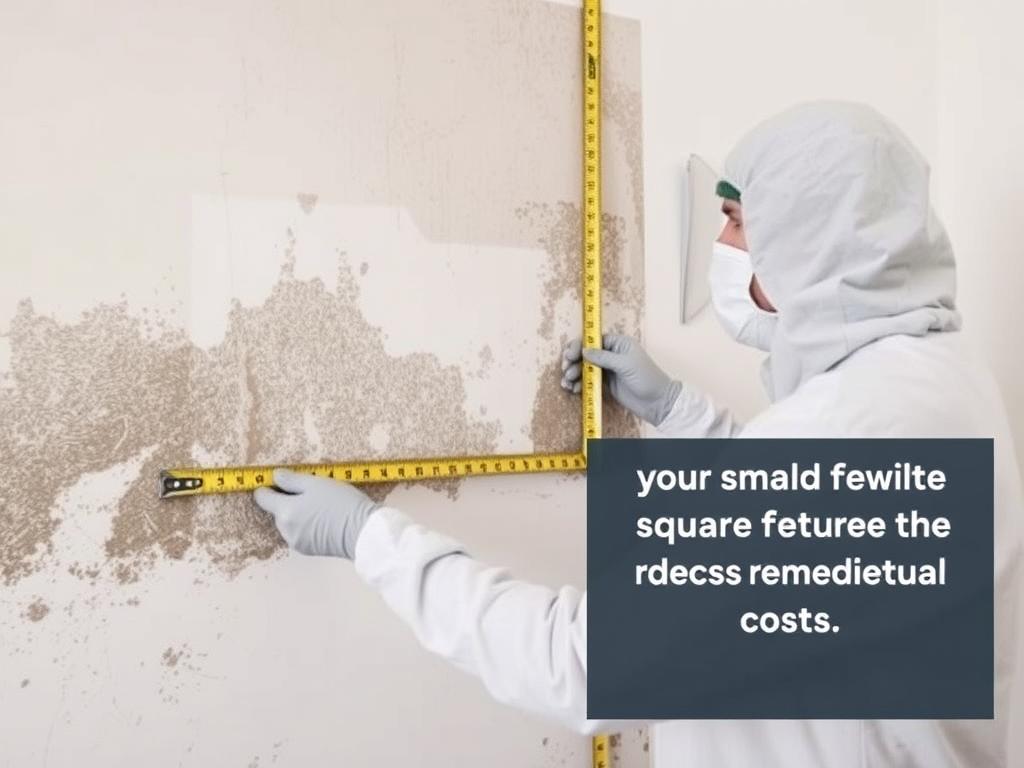 Mold remediation specialist measuring affected area to determine how much does mold remediation cost
