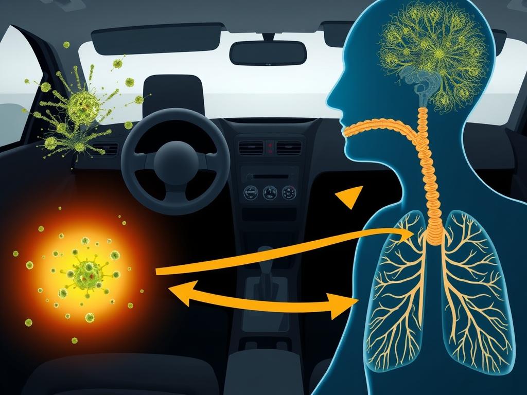 Person experiencing allergic reaction to car mold requiring car mold removal experts
