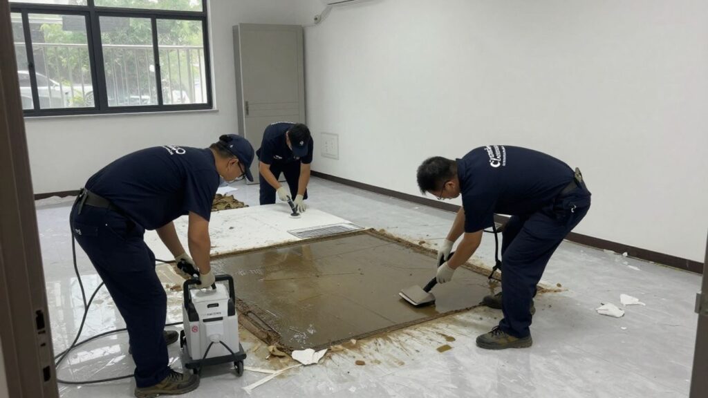 PuroClean team performing water damage restoration.